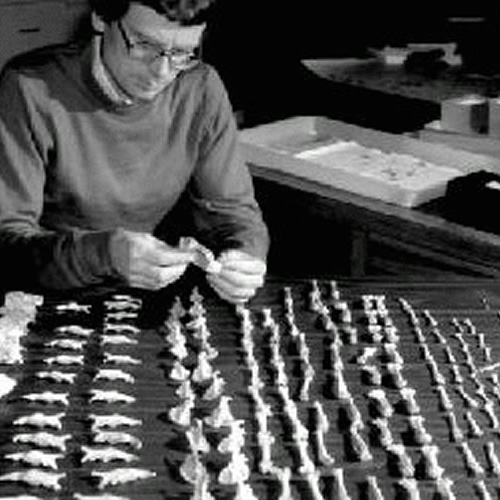 Dave Nagorsen with marmot bones on table